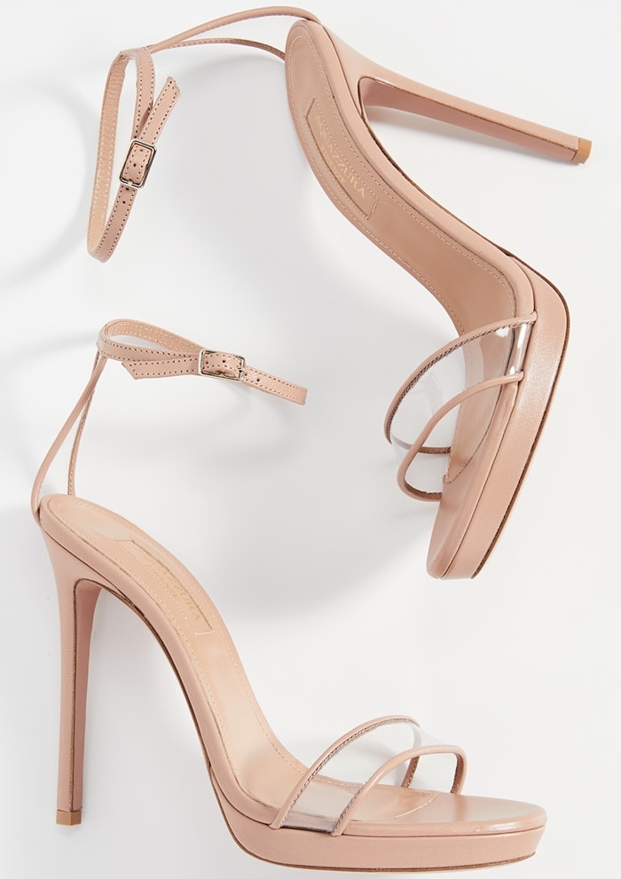 Powder Pink Aquazzura Minimalist 115mm Sandals