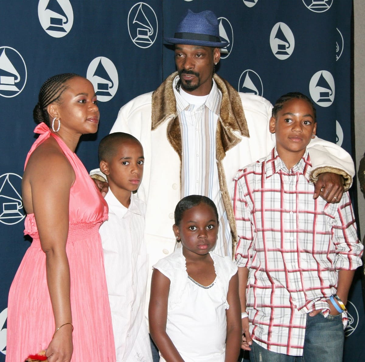 Shante Broadus and Snoop Dog with their three children Corde Broadus, Cordell Broadus, and Cori Broadus