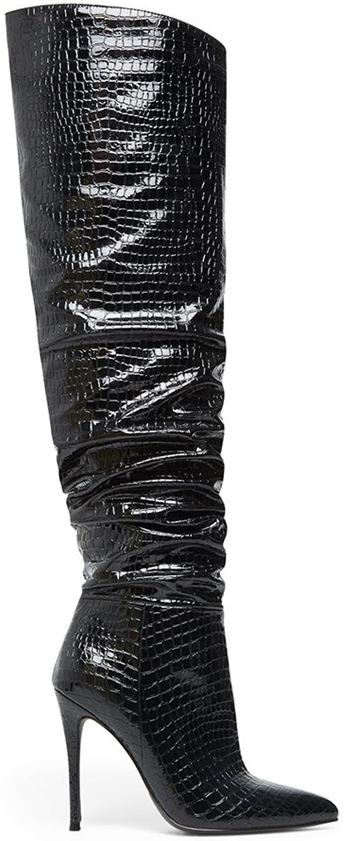 steve madden black croc boots