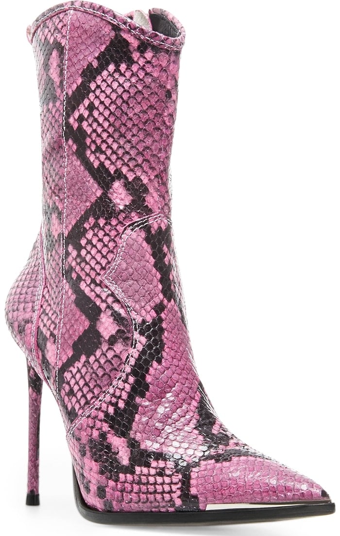 Reptile Embossed Over-the-Knee Winnie Harlow x Steve Madden Boots