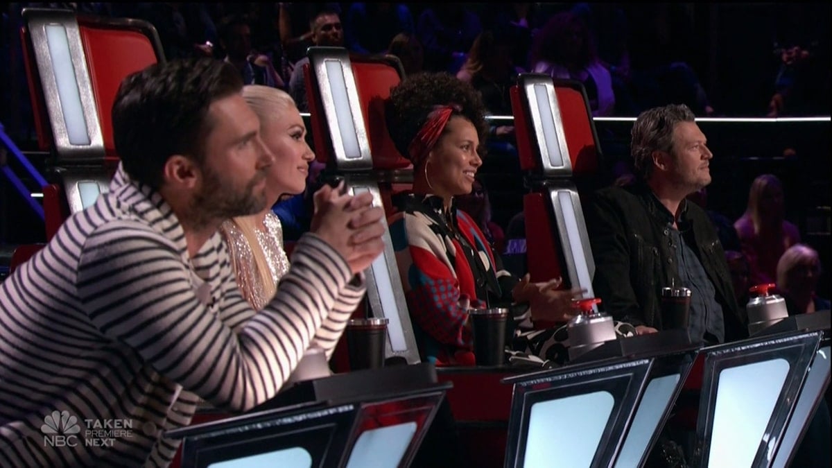 The Voice coaches Alicia Keys, Gwen Stefani, Blake Shelton, and Adam Levine