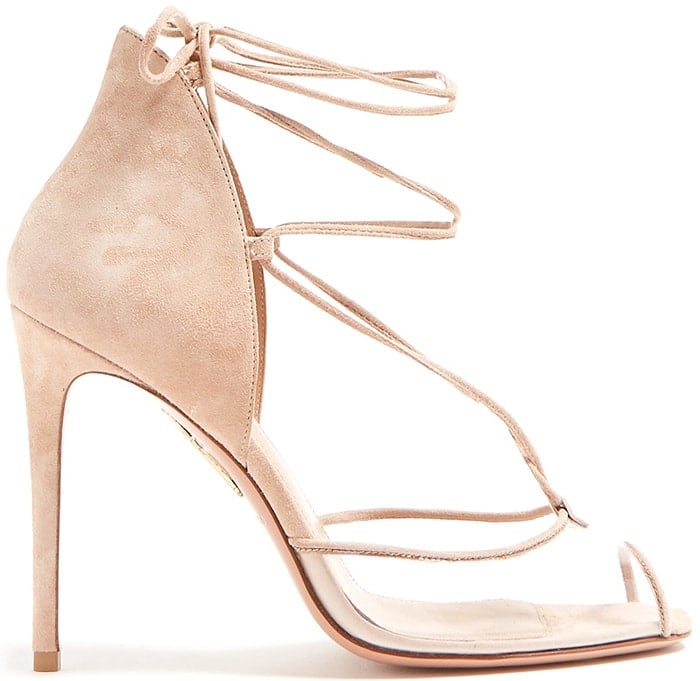 Designer Edgardo Osorio applies contemporary elements to classic silhouettes for Aquazzura’s latest collection, as showcased by these light pink Magic sandals