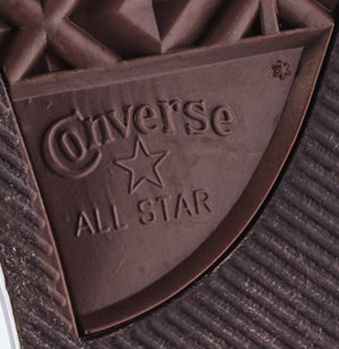 Inspect the outsole that shows the Converse logo