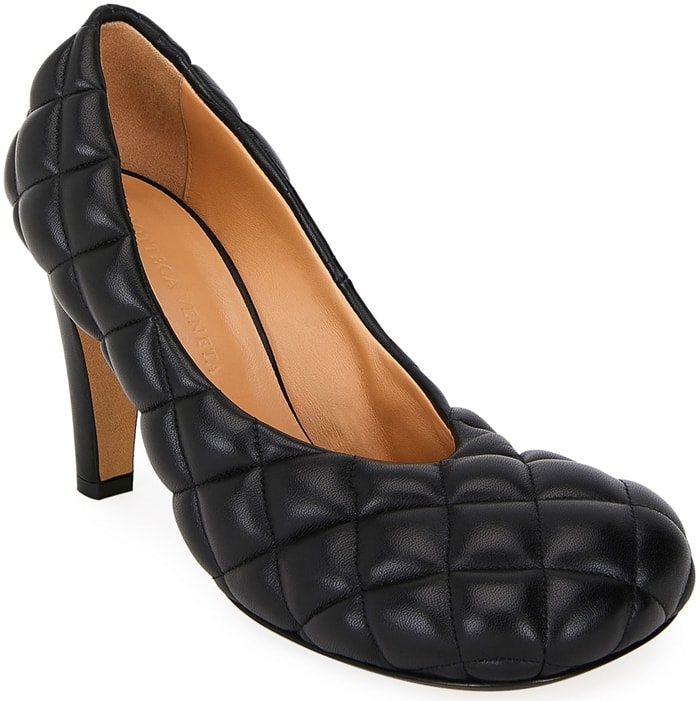 Bottega Veneta Quilted Puffy Leather Pumps