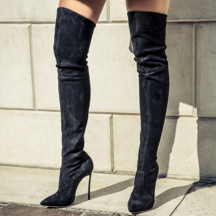 Sexy over the knee stiletto boots from Casadei