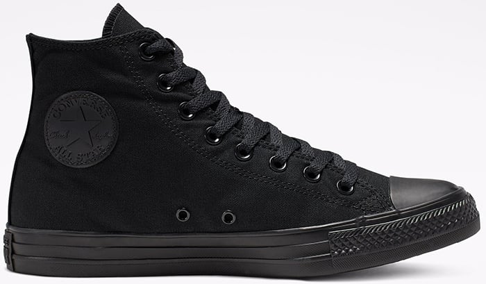 Black Chucks with 3D logo patch