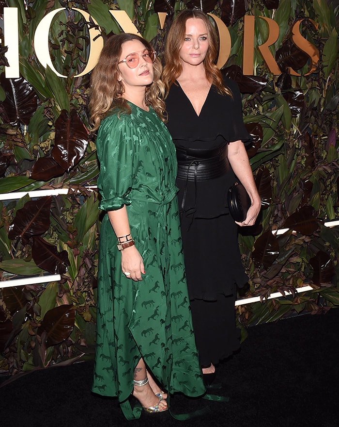 Actress Drew Barrymore supports honoree Stella McCartney at the 2019 WWD Honors held at the InterContinental New York Barclay in New York City on October 29, 2019