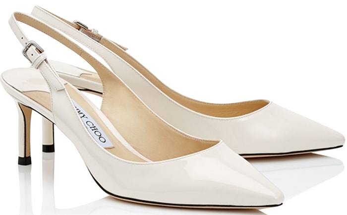 Kerry Washington Promotes American Son in White Erin Slingback Pumps