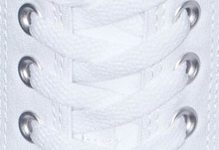 Converse eyelets should be neatly aligned