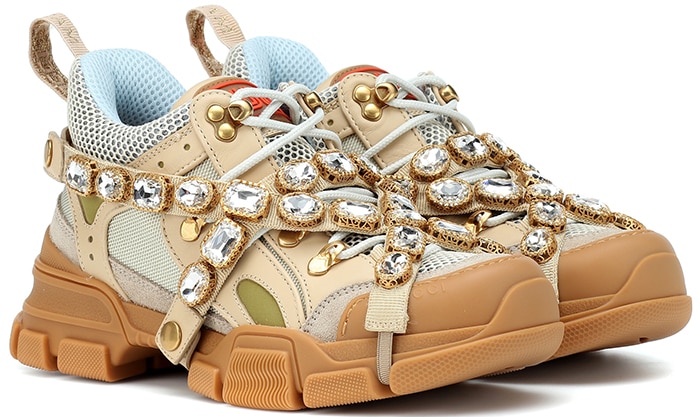 Gucci Flashtrek Embellished Sneakers