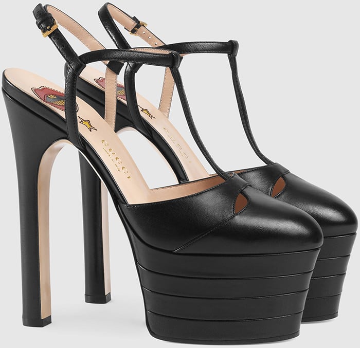 Gucci Leather Platform Pumps