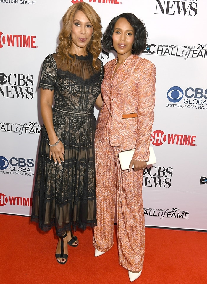 Channing Dungey and Kerry Washington attend the Broadcasting & Cable’s 2019 Hall of Fame Gala