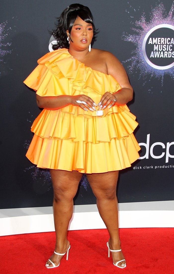Lizzo carried the world's smallest handbag on the red carpet at the 2019 American Music Awards