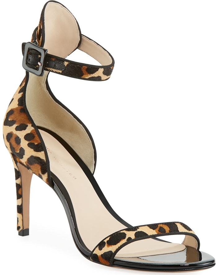  Sophia Webster "Nicole" sandal in leopard-print dyed calf hair
