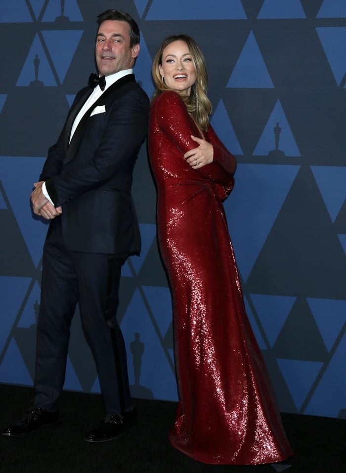 Jon Hamm and Olivia Wilde arrive at the Academy Of Motion Picture Arts And Sciences' 11th Annual Governors Awards