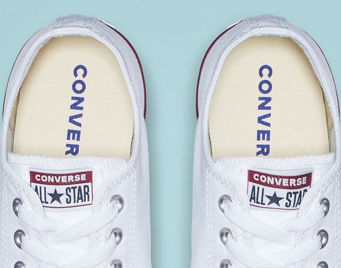 As solas interiores do Converse All Star shoes