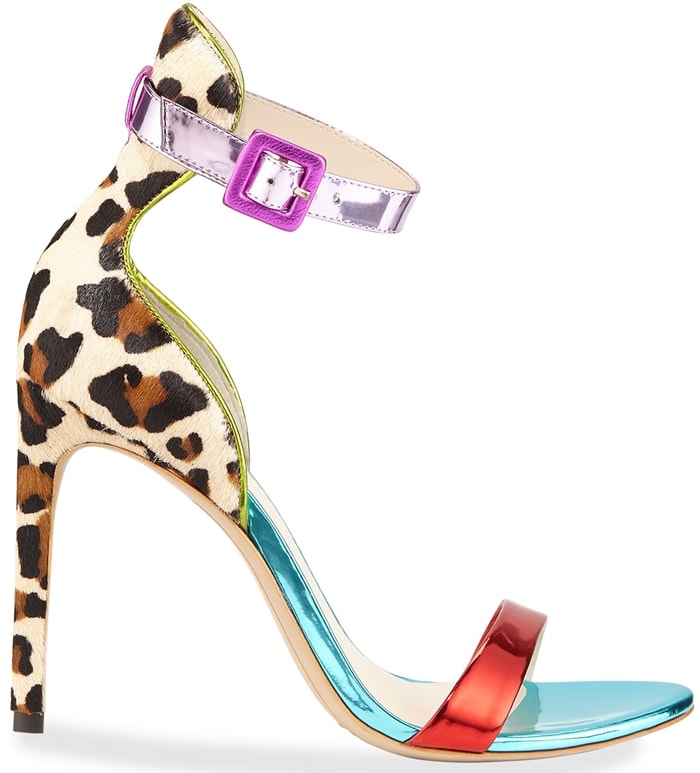 Sophia Webster Nicole Leopard-Print Colorblock Sandals