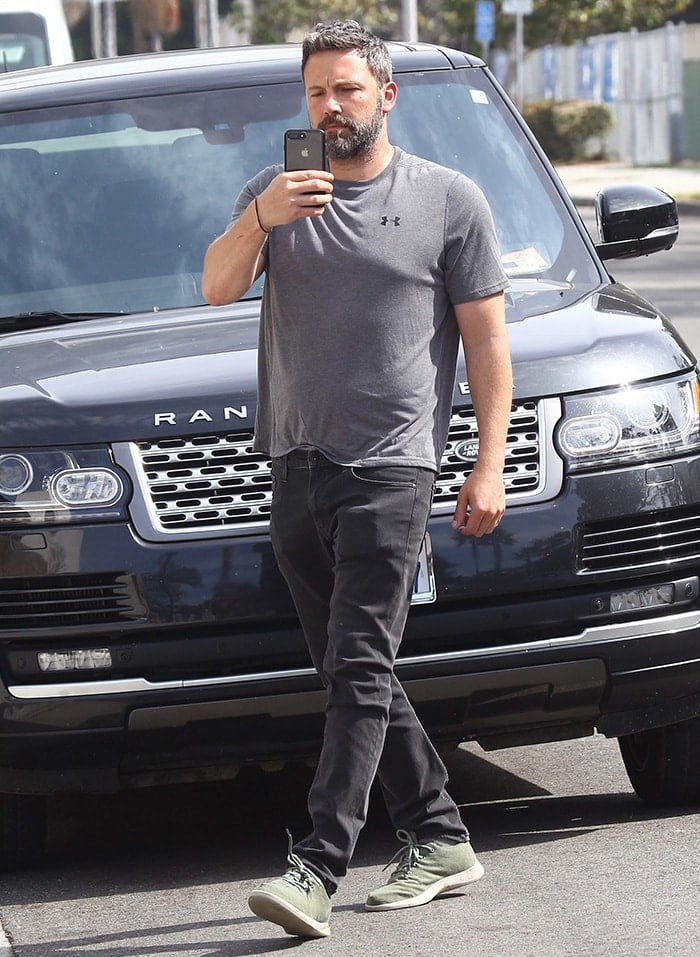 Ben Affleck out and about in Brentwood, California on May 5, 2018 three months before checking into rehab for the third time