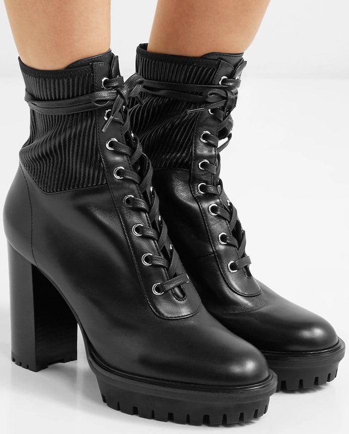 Expertly made in Italy from smooth leather, they have a gripped rubber platform and comfortable block heel