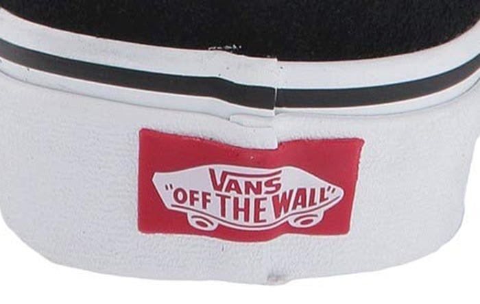Genuine Vans trademark logo on the heel tab