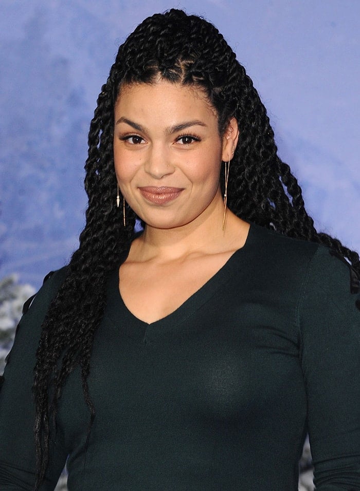 Jordin Sparks with dreadlocks and nude palette makeup