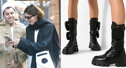 Kendall Jenner Rocks Prada's $1,450 Monolith Mini Bag Knee High Boots