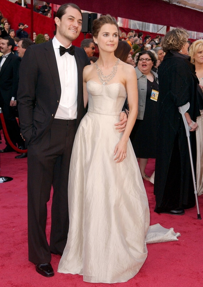 Keri Russell and her husband Shane Deary at the 80th Annual Academy Awards