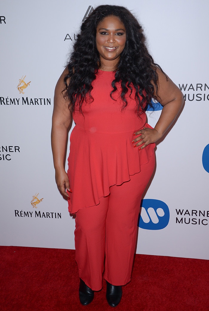 Lizzo at Warner Music Group’s celebration of the 59th annual Grammy Awards on February 13, 2017