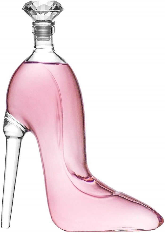 Beautiful stiletto decanter with an airtight diamond stopper