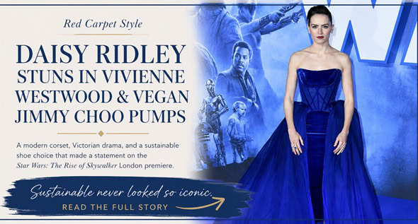 daisy ridley blue dress Daisy Ridley brought deep cobalt drama to the European premiere of Star Wars: The Rise of Skywalker in a custom Vivienne Westwood Couture gown layered over vegan Jimmy Choo pumps. The look