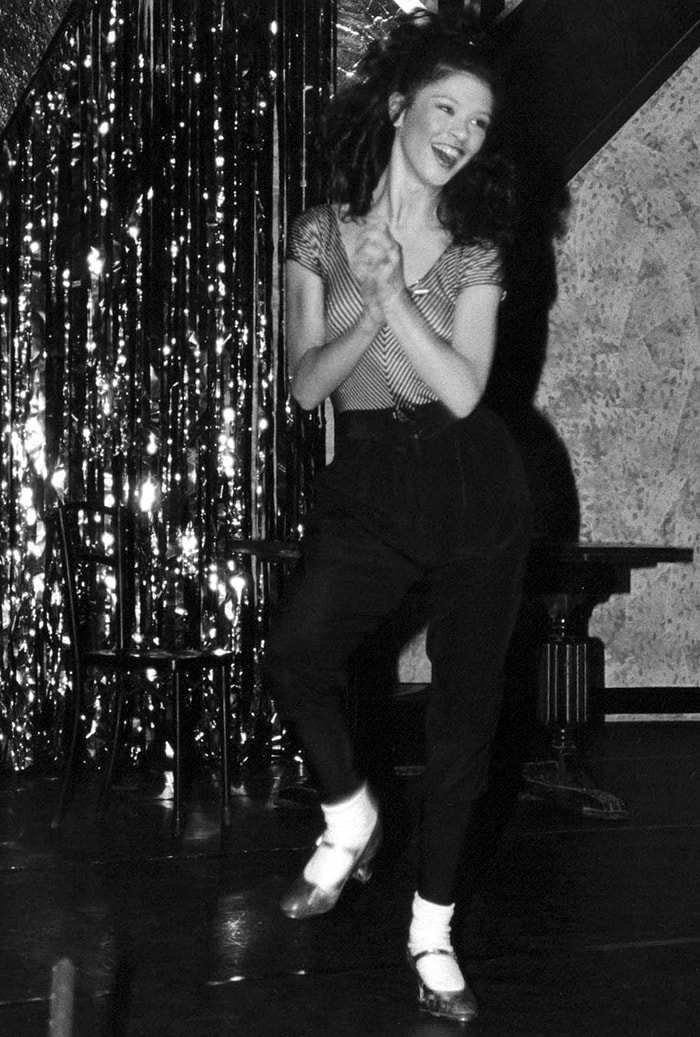 Catherine Zeta-Jones on stage in 1990 before she became famous