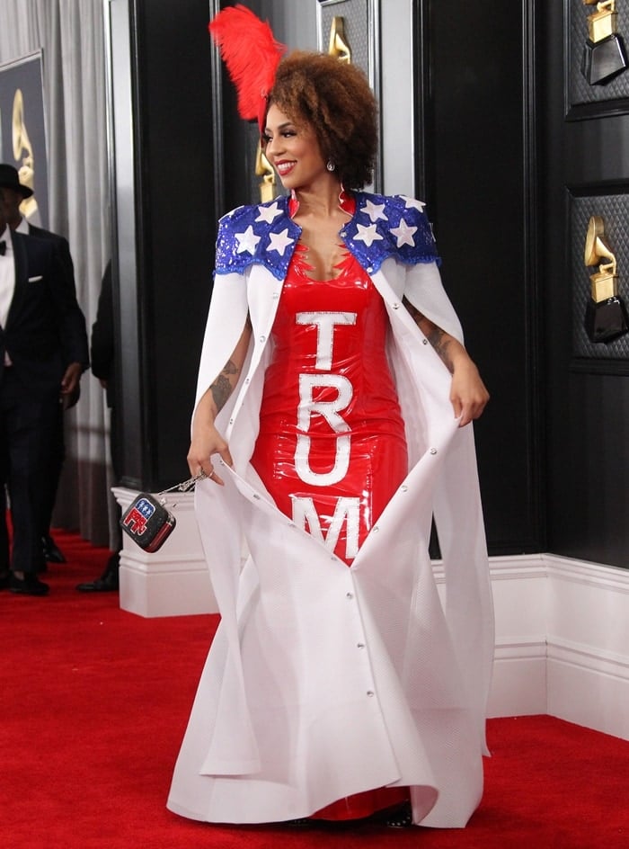 Joy Villa arrives on the red carpet at the 2020 Grammy Awards