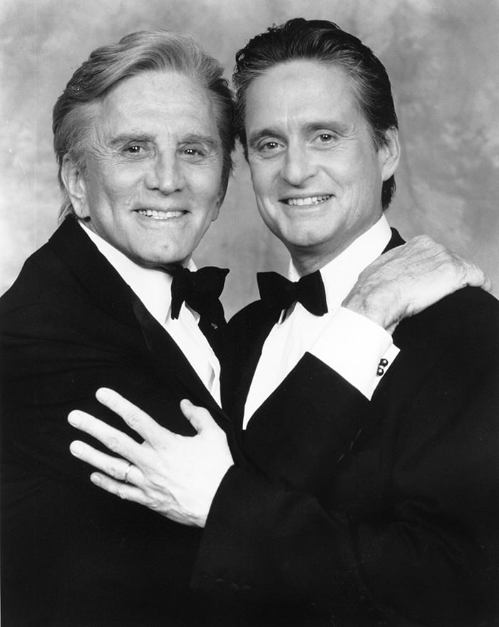 Kirk Douglas and Michael Douglas on American Film Institute (AFI) Salute to Kirk Douglas (CBS) Aired on April 23, 1991