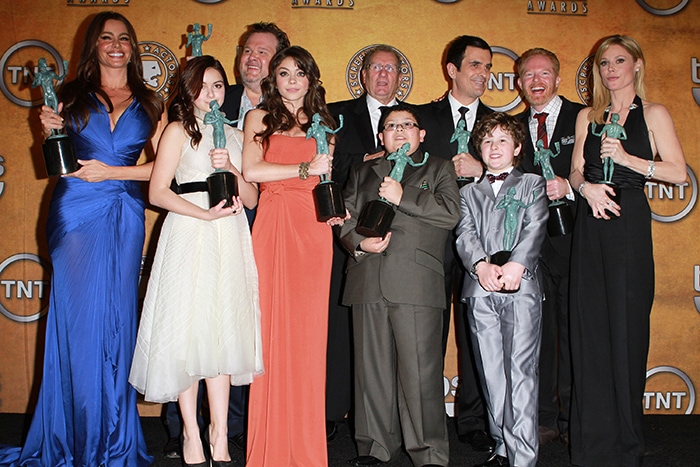 The cast of Modern Family at the 17th Annual SAG Awards on January 30, 2011