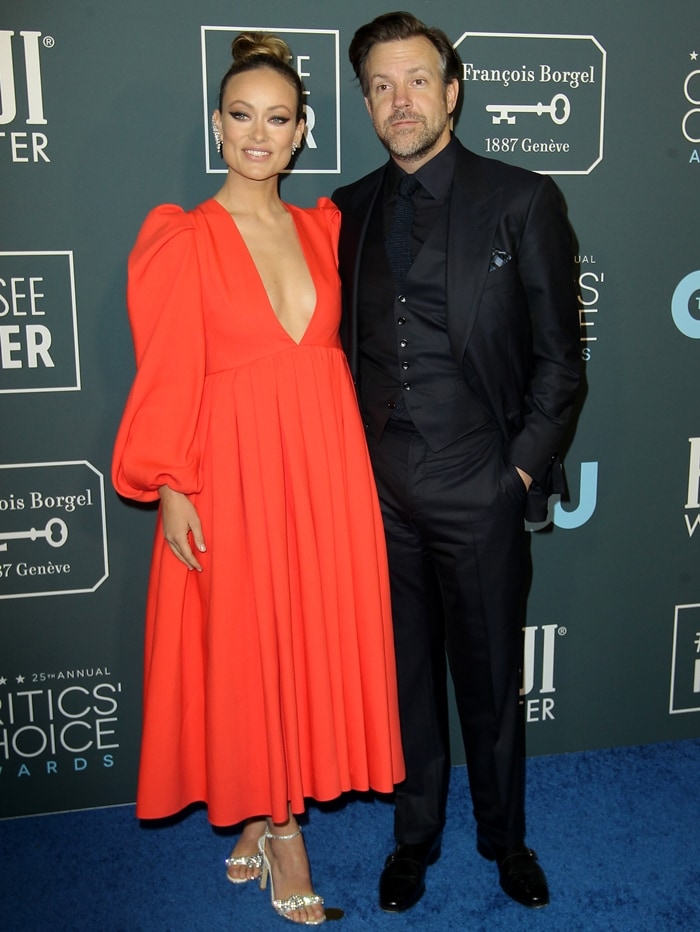 Olivia Wilde and then-fiancé Jason Sudeikis at the 2020 Critics’ Choice Awards