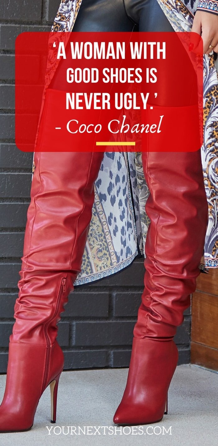 Funny Quote About Shoes (funny, quote, shoes) ‘A woman with good shoes is never ugly.’ – Coco Chanel