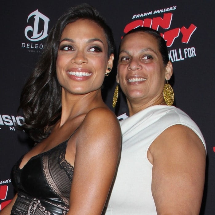 Rosario Dawson with her mother, Isabel Celeste, a writer and singer of Cuban and Puerto Rican ancestry