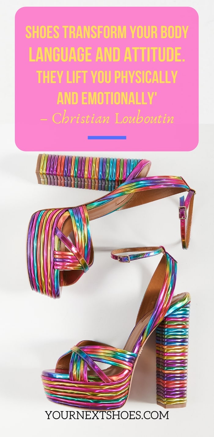 Funny Quote About Shoes (funny, quote, shoes) ‘Shoes transform your body language and attitude. They lift you physically and emotionally.’ – Christian Louboutin