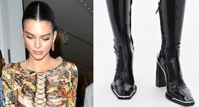 Kendall Jenner at Renell Madrano NYFW Exhibit in Mascha Stretch-Vinyl ...