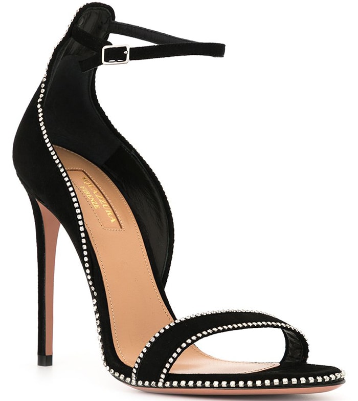 Aquazzura Crystal-Trimmed Sandals