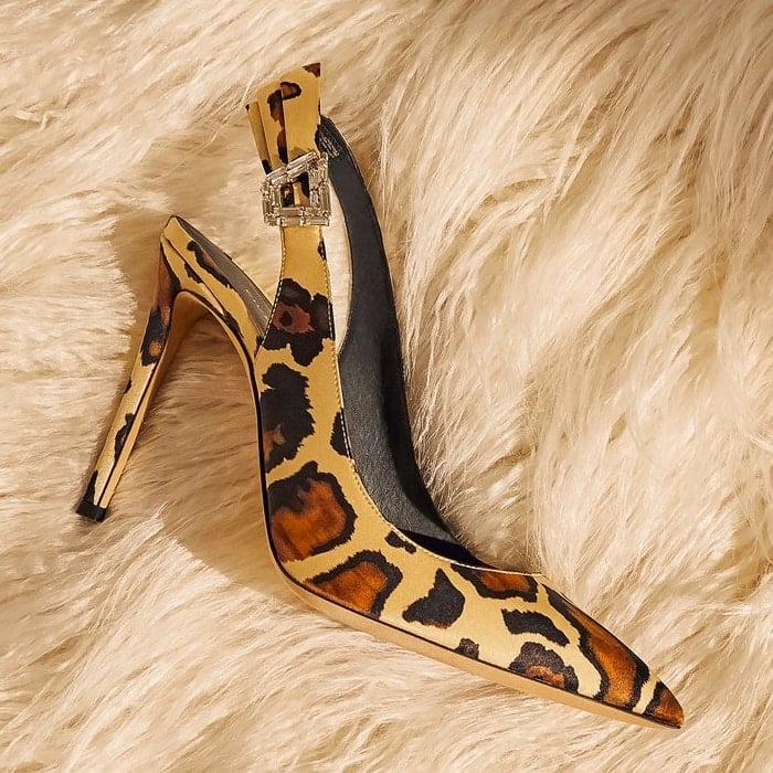 Bejeweled Buckle Leopard Heels Giuseppe Zanotti