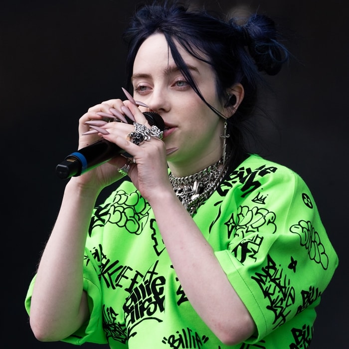 Billie Eilish performs at the Radio 1 Big Weekend at Stewart Park