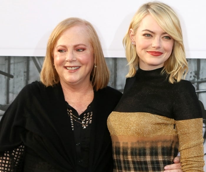 Actress Emma Stone and her mother Krista Stone attend the AFI Life Achievement Award gala