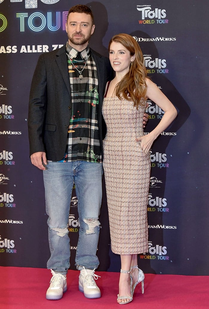 Justin Timberlake and Anna Kendrick attend Trolls World Tour photocall at the Waldorf Astoria in Berlin, Germany on February 17, 2020