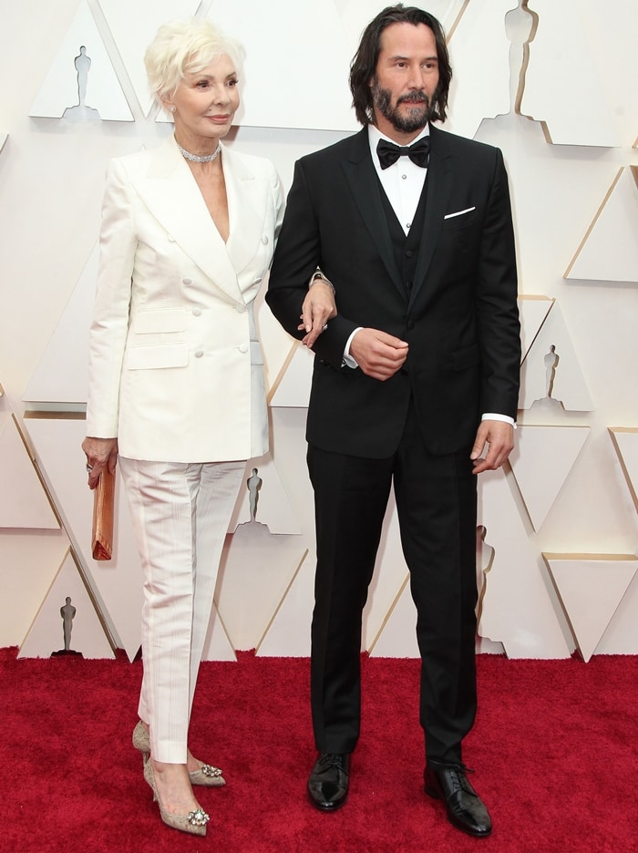 Patricia Taylor and Keanu Reeves arrive at the 92nd Annual Academy Awards