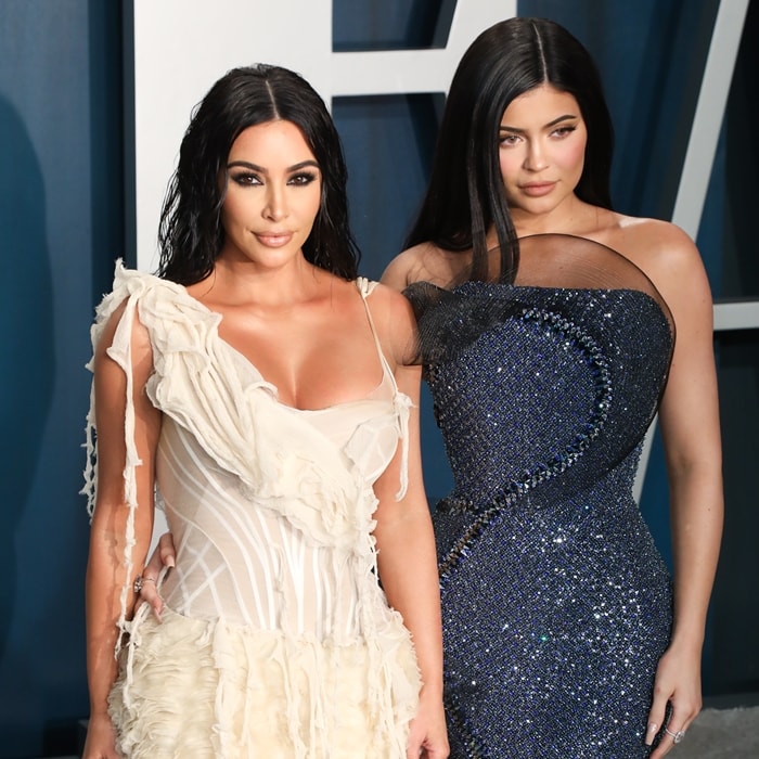 Kylie Jenner and her half-sister Kim Kardashian