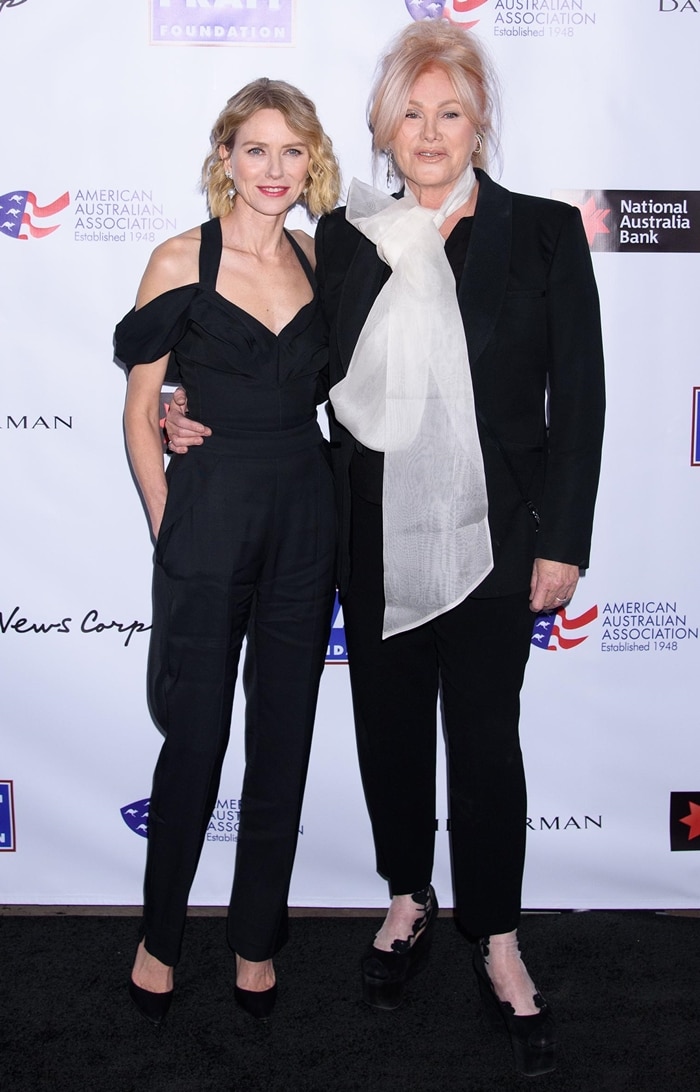 Naomi Watts (L) and Deborra-Lee Furness attend the 2020 AAA Arts Awards