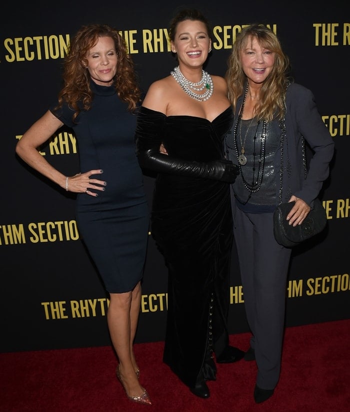 Robyn Lively, Blake Lively, and Elaine Lively attend "The Rhythm Section" New York Screening
