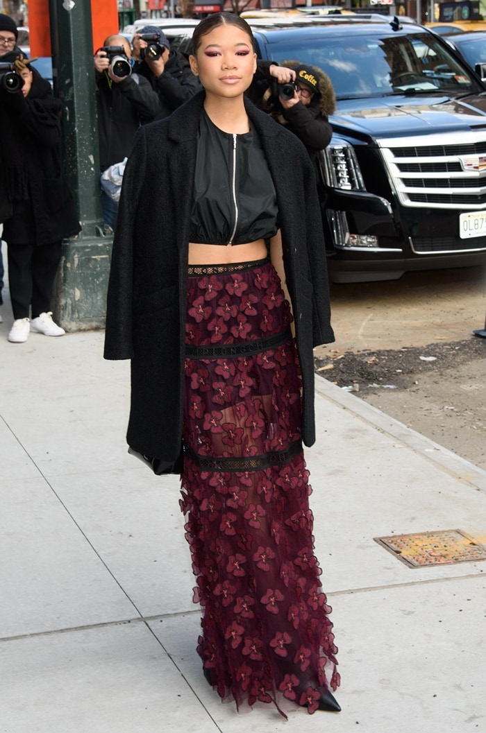 Actress Storm Reid attends the Longchamp Fall/Winter 2020 Runway Show