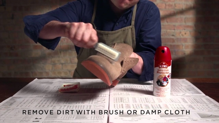 Use a cleaning brush or a damp cloth to lightly brush away dirt